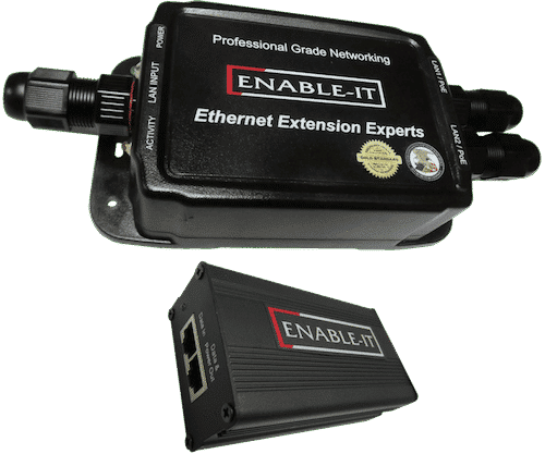 Enable-IT 828WP PoE Extender USGS HVO IP Camera and Enable-IT PoE Extender enclosure on the rim of Moku‘āweweo caldera near the summit of Mauna Loa
