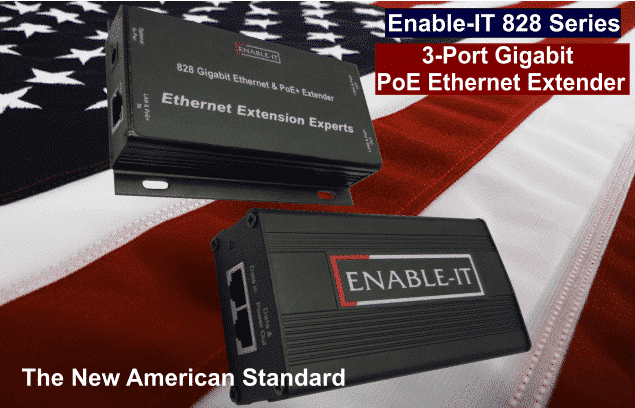 Enable-IT 828P Gigabit PoE Extender for the use of Thyssenkrupp Elevator standard Made in USA