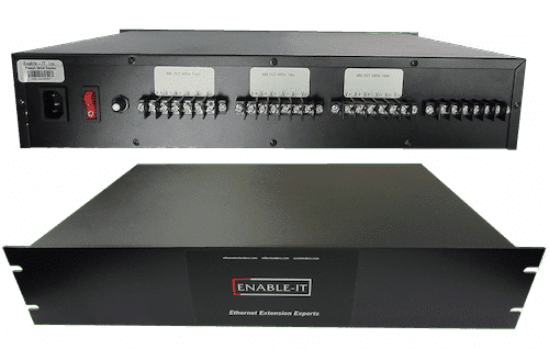 Enable-IT 3400R 8 Port 1600W - 48VDC Rackmount PoE Injector