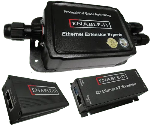 Enable-IT (PoE)Speed and distance in the 824WP LAN Extender