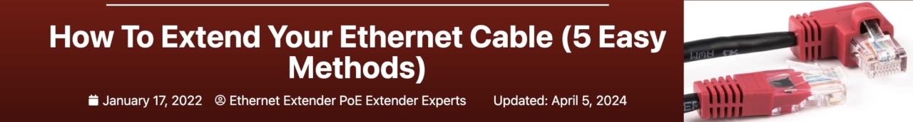 How To Extend Your Ethernet Cable (5 Easy Methods) Banner