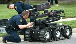 Tethered Surveillance Robot
