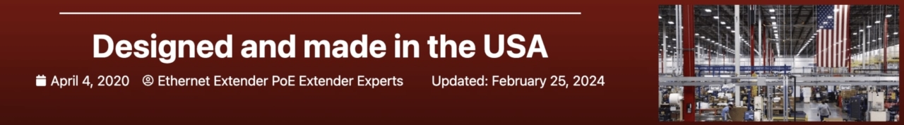 Designed and made in the USA Banner