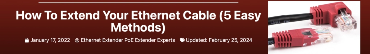 Extend your Ethernet Cable Banner