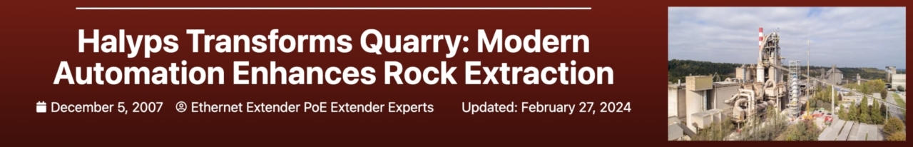 Halyps Transforms Quarry: Modern Automation Enhances Rock Extraction Banner