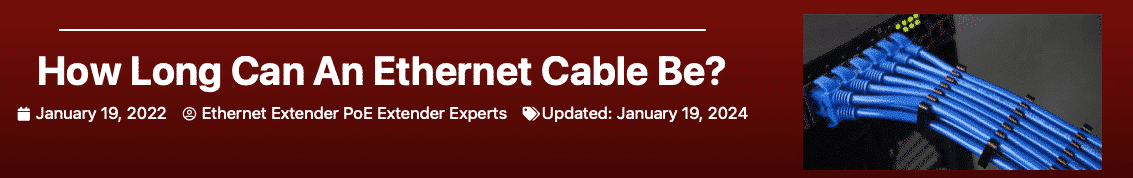 How Long Can An Ethernet Cable Be? Banner