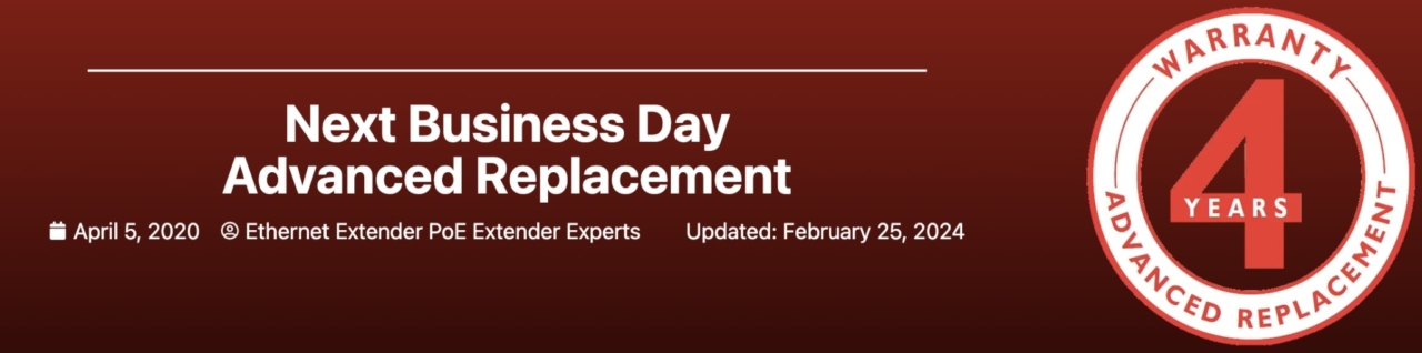 Next Business Day Advanced Replacement Banner
