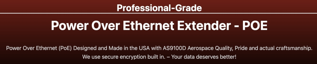 Power Over Ethernet Extender - PoE Banner