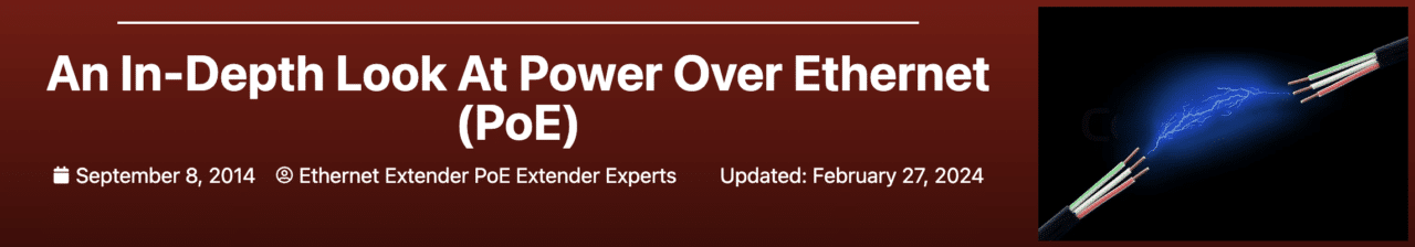 An In-Depth Look At Power Over Ethernet (PoE) Banner