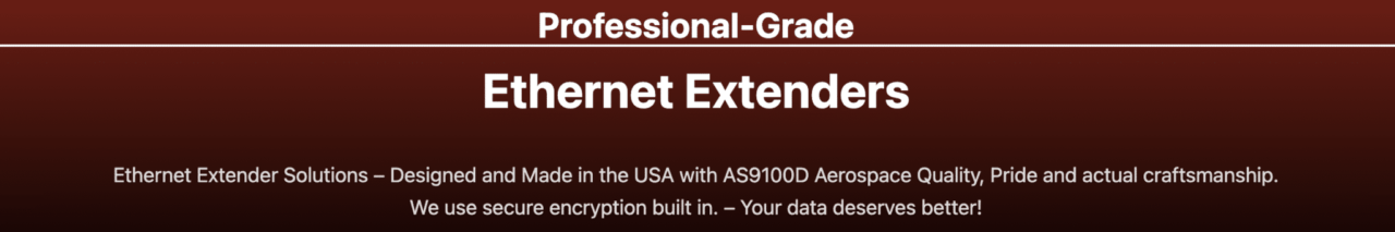 Professional-Grade Ethernet Extenders Banner