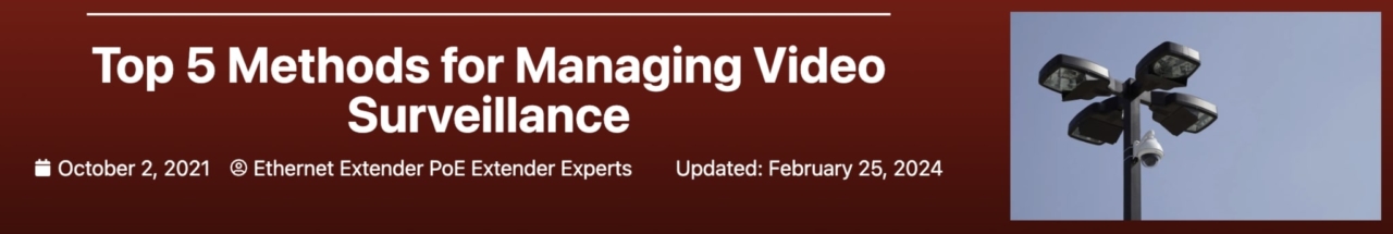 Top 5 Methods for Managing Video Surveillance Banner