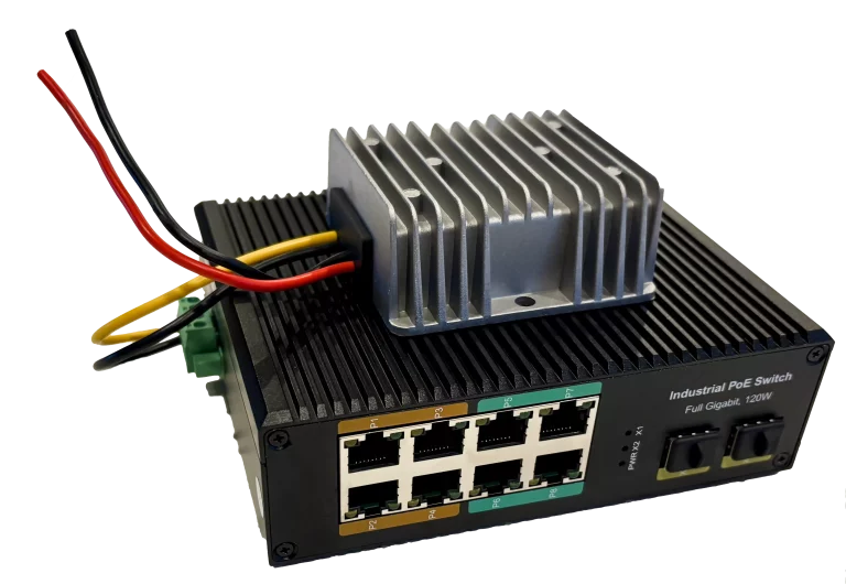 Enable-IT 8808M Dual SFP 8 Port Gigabit PoE Switch Rear