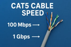 Category 5 cable speed chart comparing Cat5 and Cat5e performance