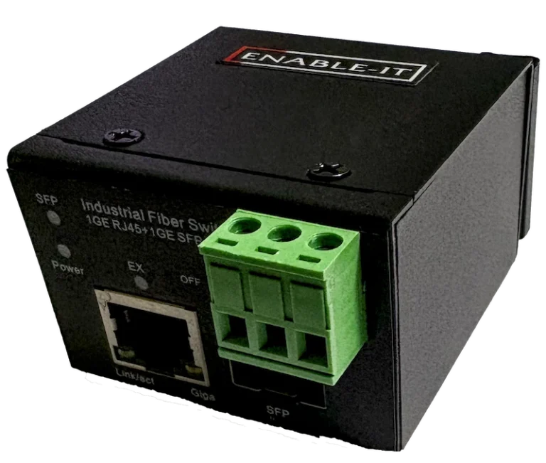 Enable-IT Mini Industrial Gigabit SFP Transceiver Din rail Mount